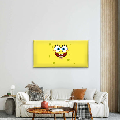 Yellow Sea Sponge Cartoon Wall Art Canvas Office Home Room Framed 120x60cm