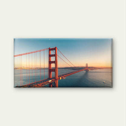 Golden Gate Bridge Sunset Wall Art Canvas Office Home Room Framed 120x60cm