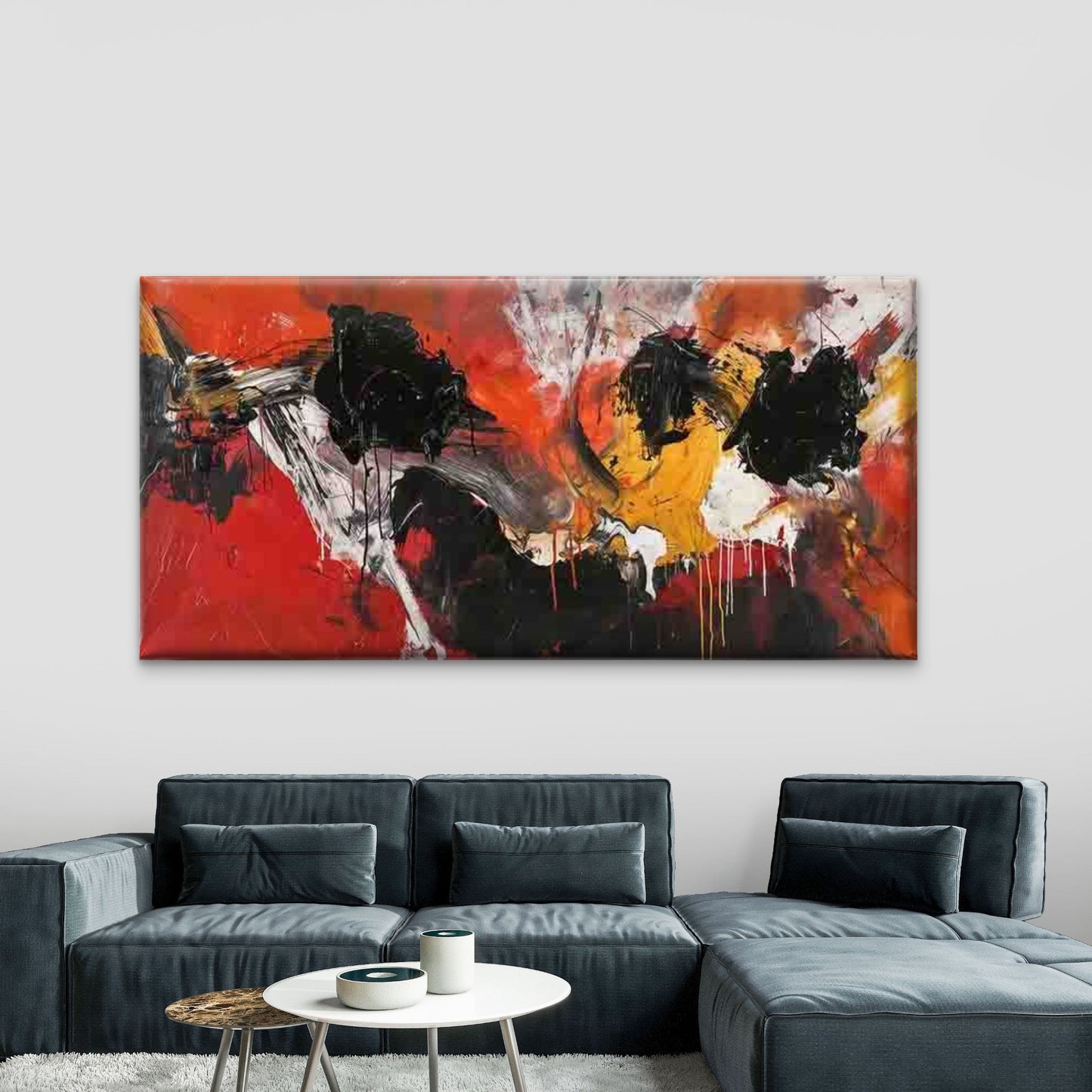 Abstract Splash of Multicolor Wall Art Canvas Office Home Room Framed 120x60cm