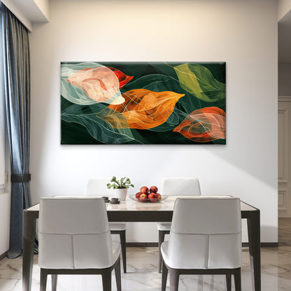 Translucent Autumn Leaves Wall Art Canvas Office Home Room Framed 120x60cm