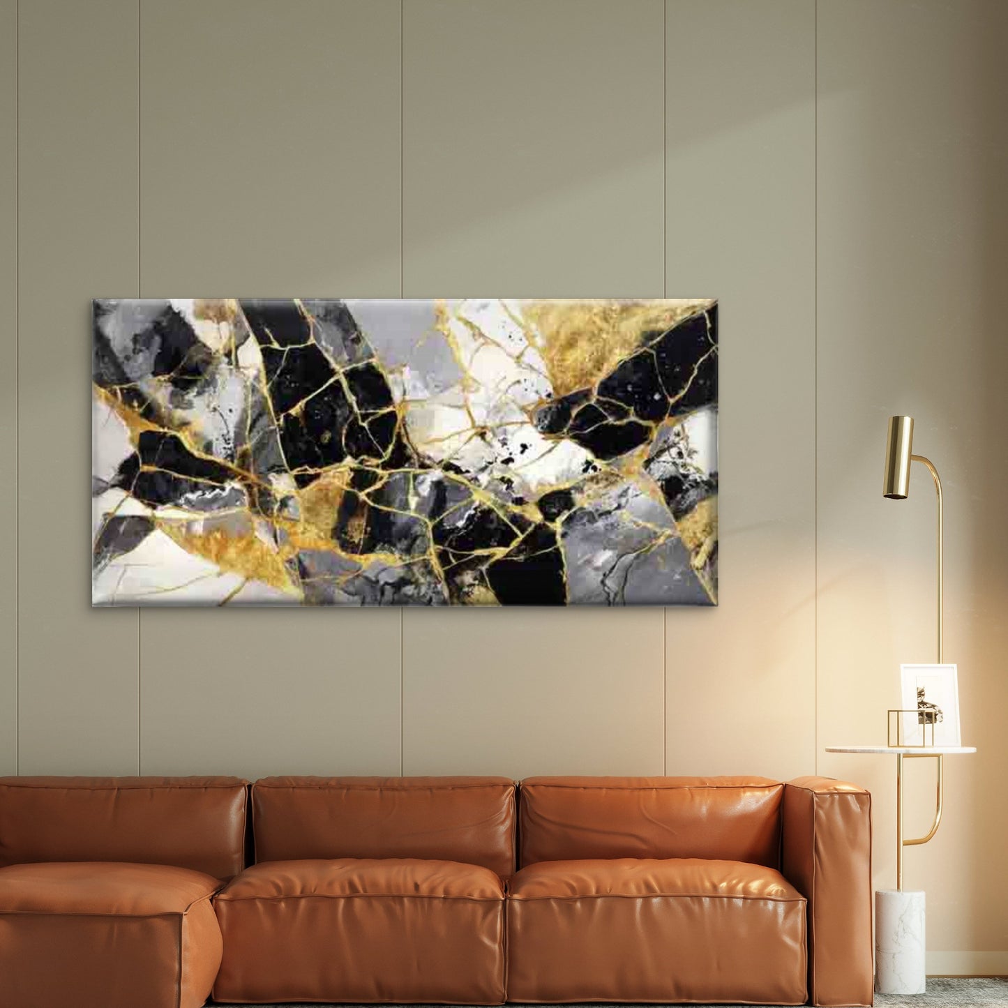 Elegant Luxury Abstract Wall Art Canvas Office Home Room Framed 120x60cm