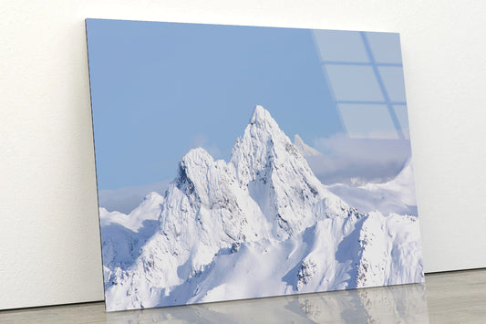 A Snow-Covered Mountain in Argentina Acrylic Glass Print Tempered Glass Wall Art 100% Made in Australia Ready to Hang