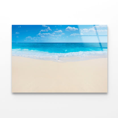 Summer Beach and Sky Acrylic Glass Print Tempered Glass Wall Art 100% Made in Australia Ready to Hang - Bella Home Decor