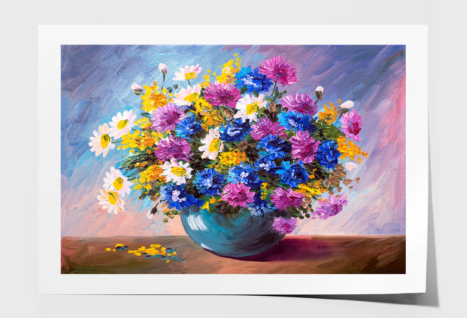 Bouquet Of Wildflowers Oil Painting Wall Art Limited Edition High Quality Print Unframed Roll Canvas None