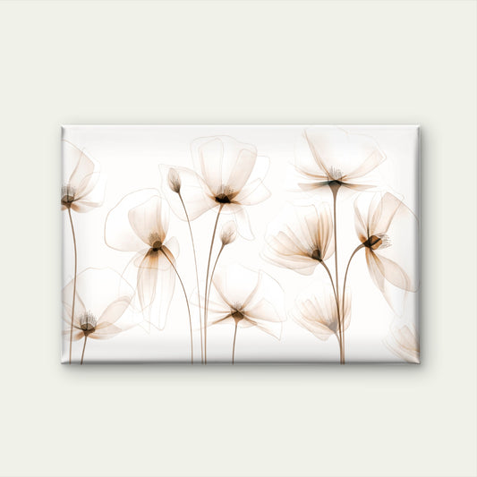 Vintage Petals of Flowers on a White Surface Wall Art Decor 100% Australian Made