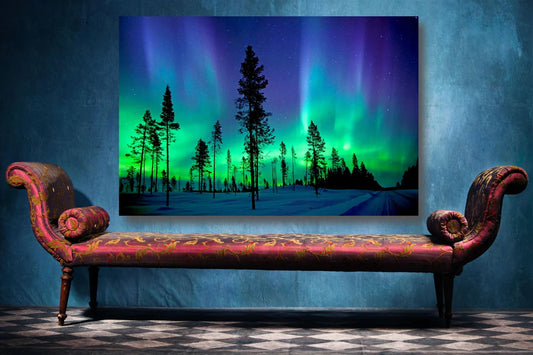 Aurora Borealis Northern UV Direct Aluminum Print Australian Made Quality