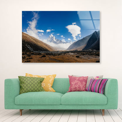 Amazing Mountains on the Way to Everest Base Acrylic Glass Print Tempered Glass Wall Art 100% Made in Australia Ready to Hang