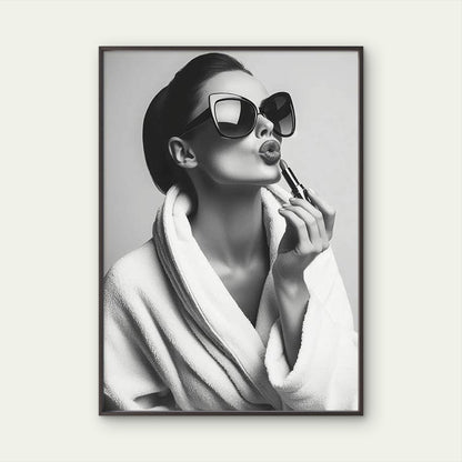 Black & White Lipstick Woman  Fashion Home Decor Premium Quality Poster Print Choose Your Sizes - Bella Home Decor