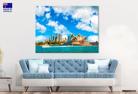 Sydney Opera House and Circular Quay City Skyline Wall Art Decor 100% Australian Made