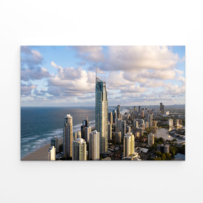 Gold Coast Queensland Skyscrapers Sunset Wall Art Decor 100% Australian Made