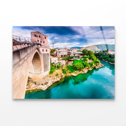 Herzegovina Bridge Acrylic Glass Print Tempered Glass Wall Art 100% Made in Australia Ready to Hang