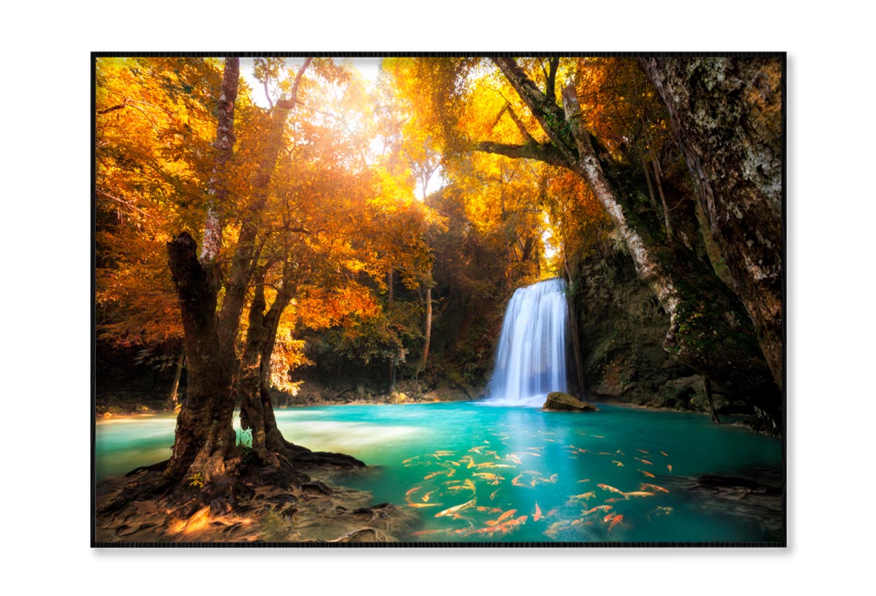 Deep Forest Waterfall in Kanchanaburi, Thailand Home Decor Premium Quality Poster Print Choose Your Sizes