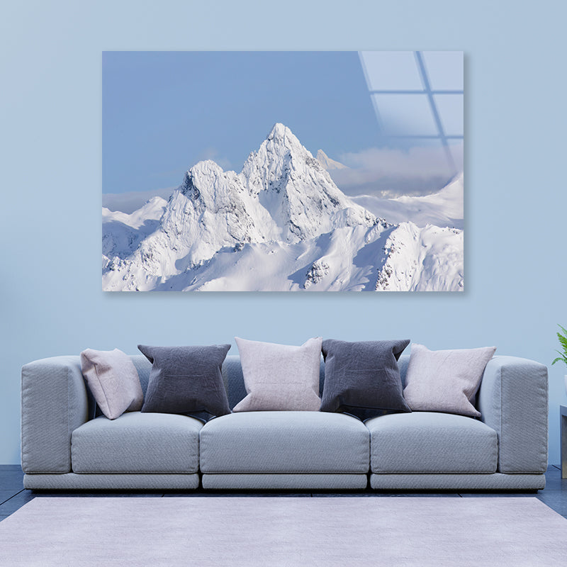 A Snow-Covered Mountain in Argentina Acrylic Glass Print Tempered Glass Wall Art 100% Made in Australia Ready to Hang