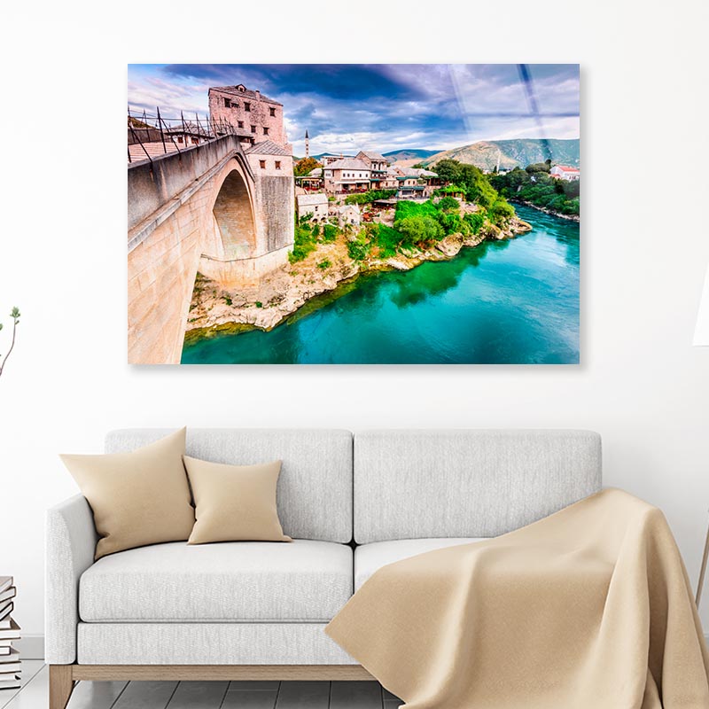 Herzegovina Bridge Acrylic Glass Print Tempered Glass Wall Art 100% Made in Australia Ready to Hang