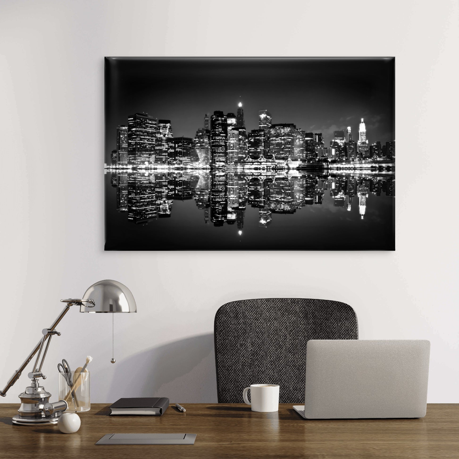 New York Skyline Black and White Wall Art Decor 100% Australian Made - Bella Home Decor