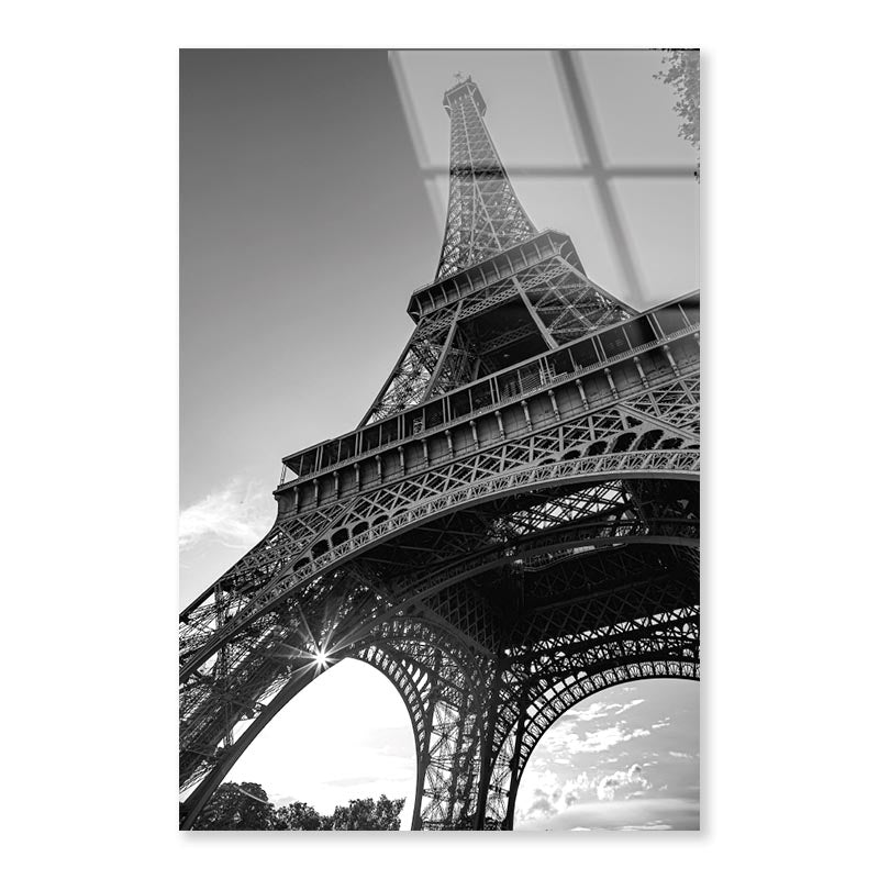 Eiffel Tower Landmarks in The World Portrait Photograph Acrylic Glass Print Tempered Glass Wall Art 100% Made in Australia Ready to Hang