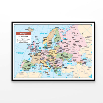 2012 Europe Political Continent Map Home Decor Premium Quality Poster Print Choose Your Sizes