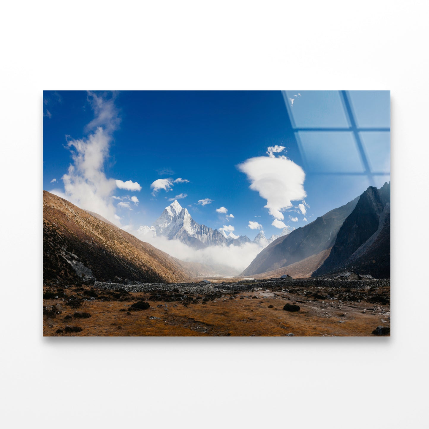 Amazing Mountains on the Way to Everest Base Acrylic Glass Print Tempered Glass Wall Art 100% Made in Australia Ready to Hang