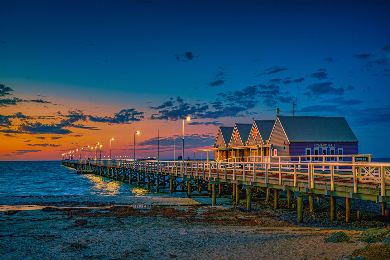 Busselton Jetty Western Australia Longest Timber Pier Wall Art Decor 100% Australian Made