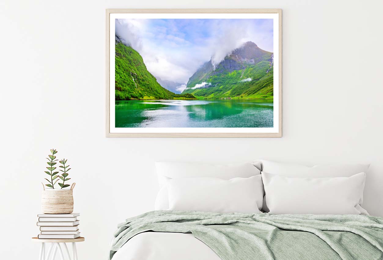 Beautiful Scenery of Scandinavian with Mountains Home Decor Premium Quality Poster Print Choose Your Sizes