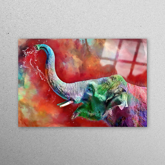 Abstract Elephant Wall Art Acrylic Glass Print Tempered Glass Wall Art 100% Made in Australia Ready to Hang