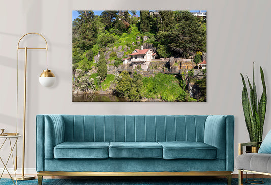 Historic Kings Bridge Cottage At Cataract Gorge, Launceston, Australia  Wall Art Decor 100% Australian Made