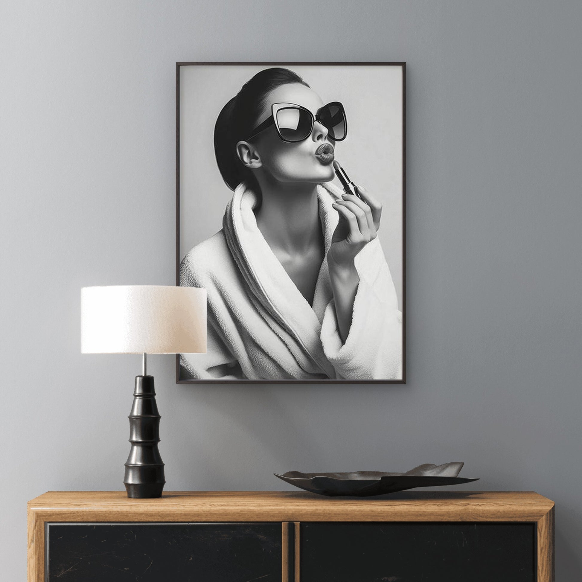 Black & White Lipstick Woman  Fashion Home Decor Premium Quality Poster Print Choose Your Sizes - Bella Home Decor