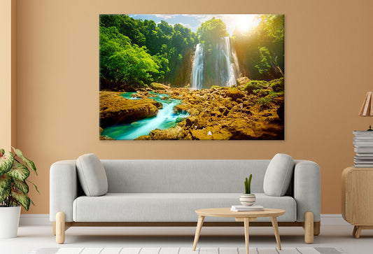 Cikaso Waterfall in West Java Wall Art Decor 100% Australian Made