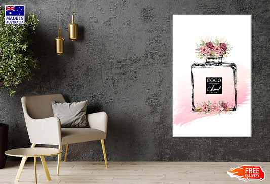 Black Pink Fashion Perfume Bottle Print 100% Australian Made