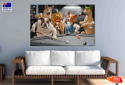 Dogs Playing Pool 100% Australian Made