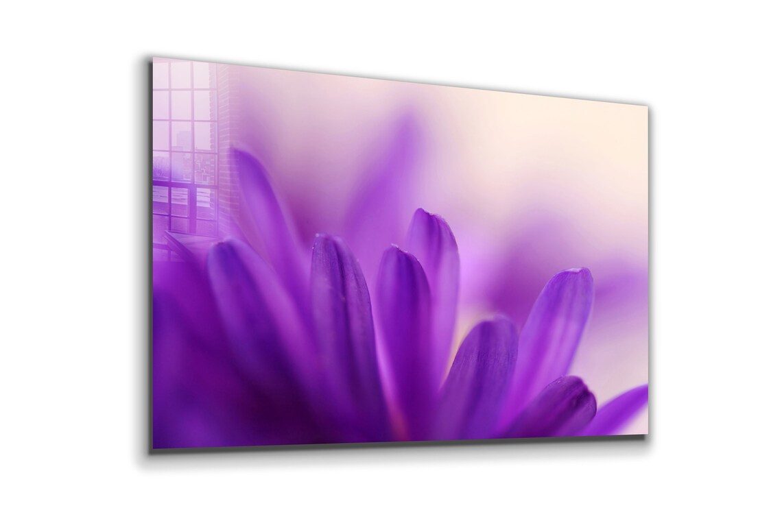 Purple Flower Petals UV Direct Aluminum Print Australian Made Quality