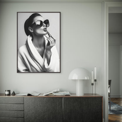 Black & White Lipstick Woman  Fashion Home Decor Premium Quality Poster Print Choose Your Sizes - Bella Home Decor
