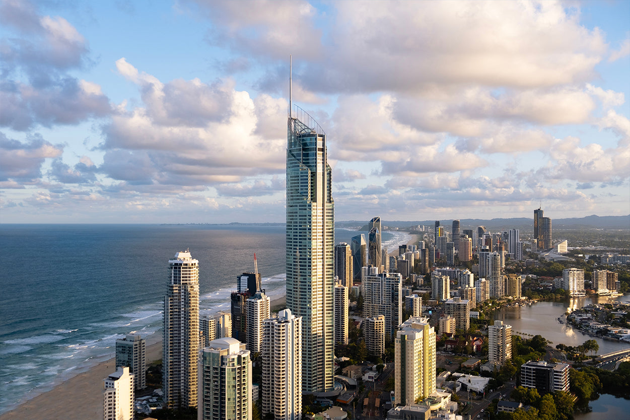 Gold Coast Queensland Skyscrapers Sunset Wall Art Decor 100% Australian Made