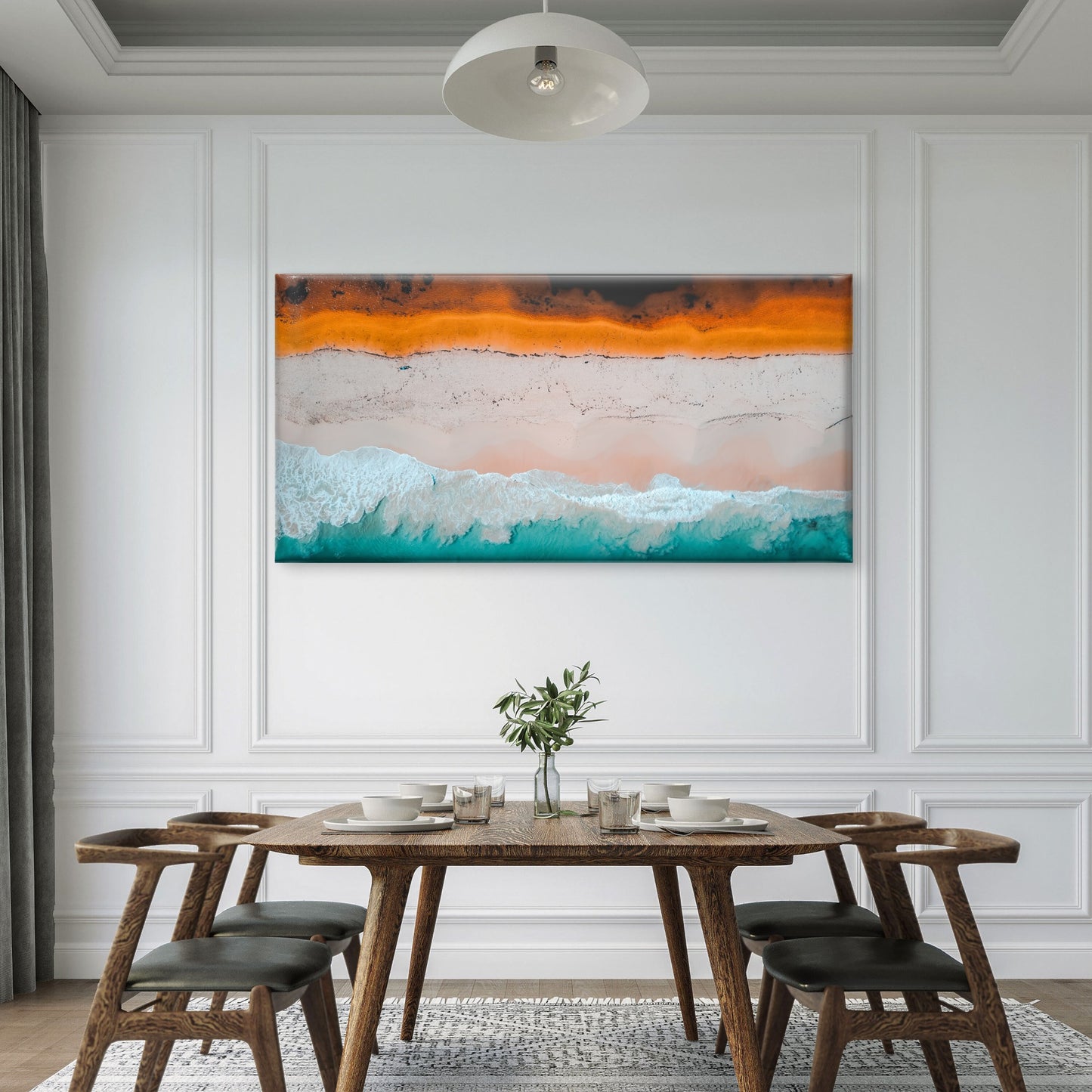 River Meets the Sea Guilderton Australia Wall Art Canvas Office Home Room Framed 120x60cm