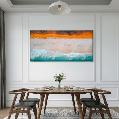 River Meets the Sea Guilderton Australia Wall Art Canvas Office Home Room Framed 120x60cm