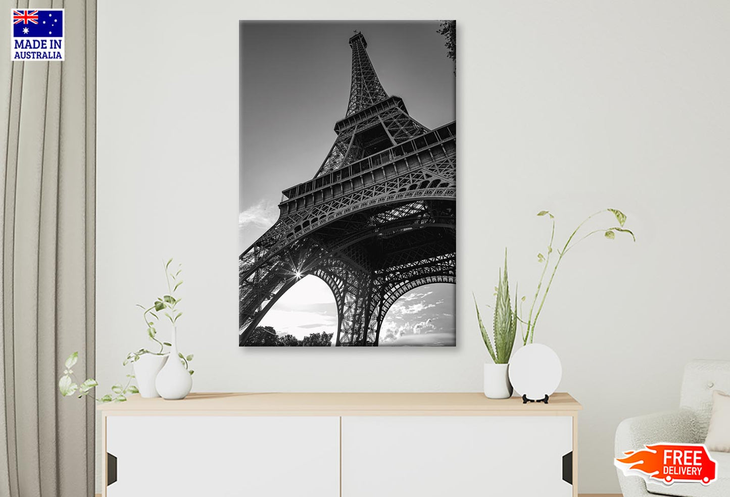 Eiffel Tower Landmarks in The World Wall Art Decor 100% Australian Made