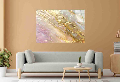 Luxury Pearl Gold Art Tempered Glass Printing Wall Art Australian Made Quality