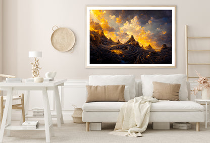 View of Mount Burst & Sunset Home Decor Premium Quality Poster Print Choose Your Sizes