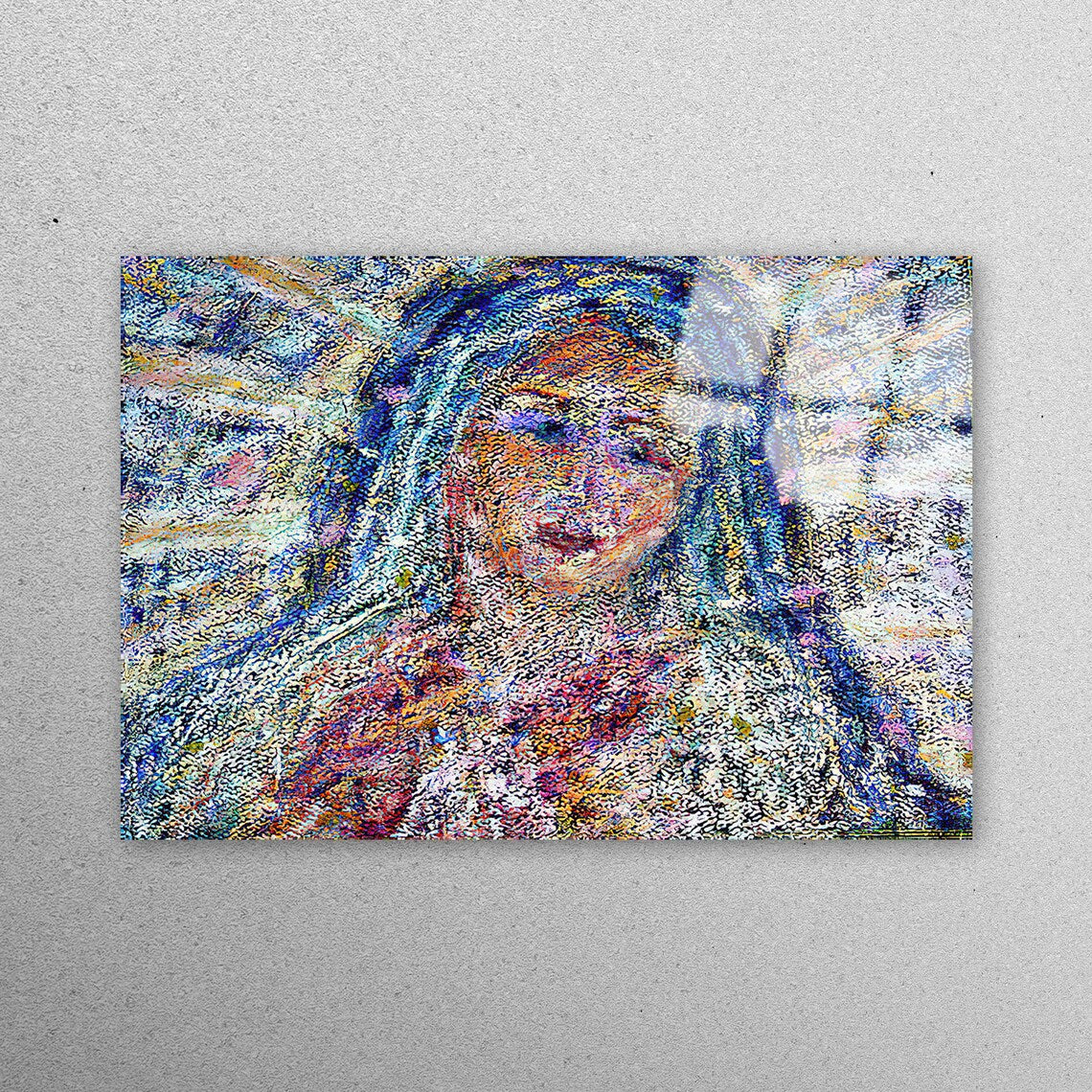 Sacred Woman Painting Acrylic Glass Print Tempered Glass Wall Art 100% Made in Australia Ready to Hang