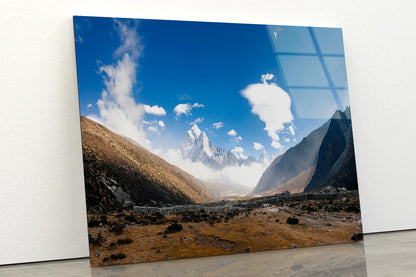 Amazing Mountains on the Way to Everest Base Acrylic Glass Print Tempered Glass Wall Art 100% Made in Australia Ready to Hang