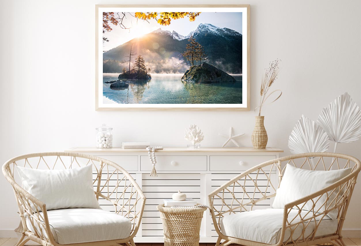 Islands At Hintersee Foggy Day Home Decor Premium Quality Poster Print Choose Your Sizes