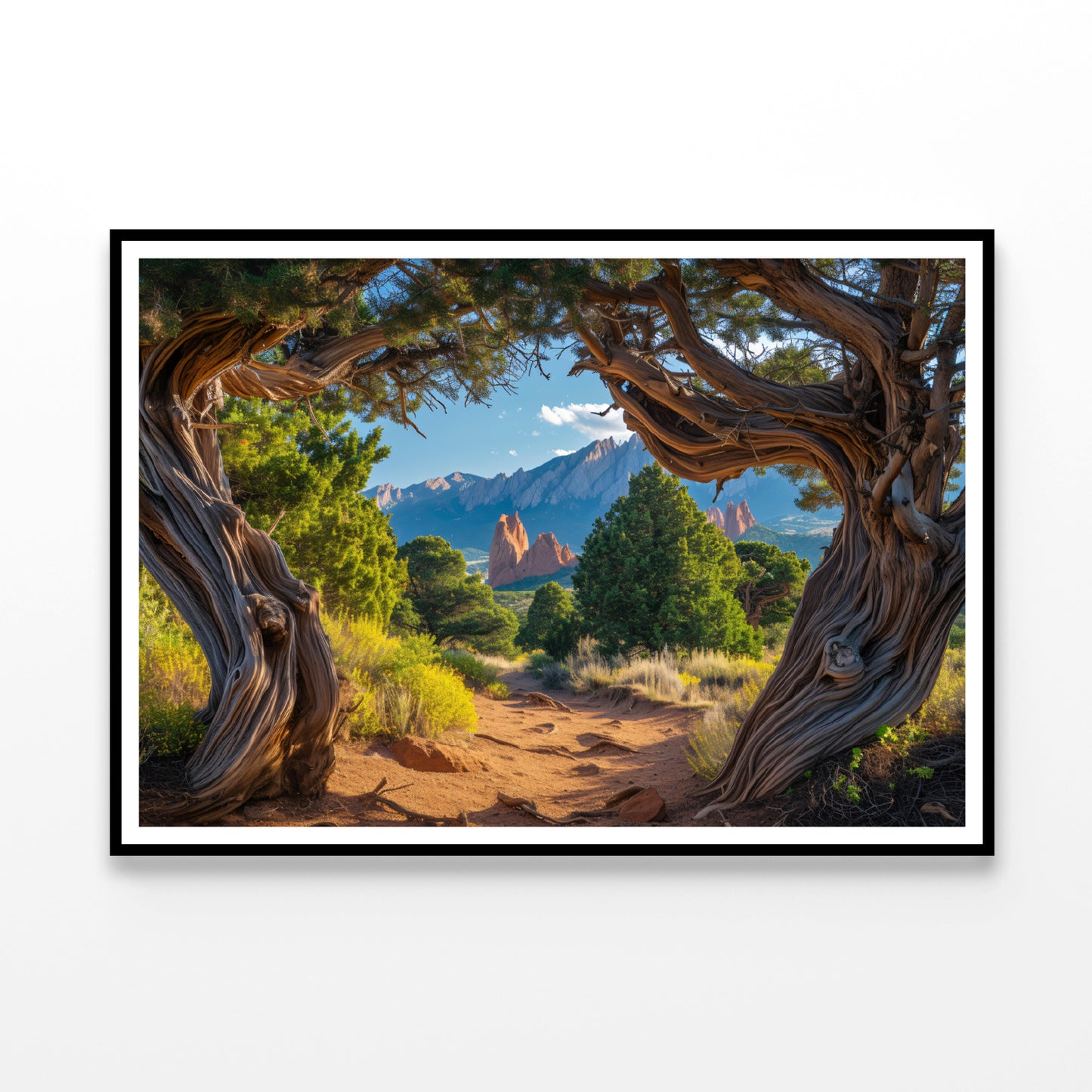 Trees with Mountains Home Decor Premium Quality Poster Print Choose Your Sizes