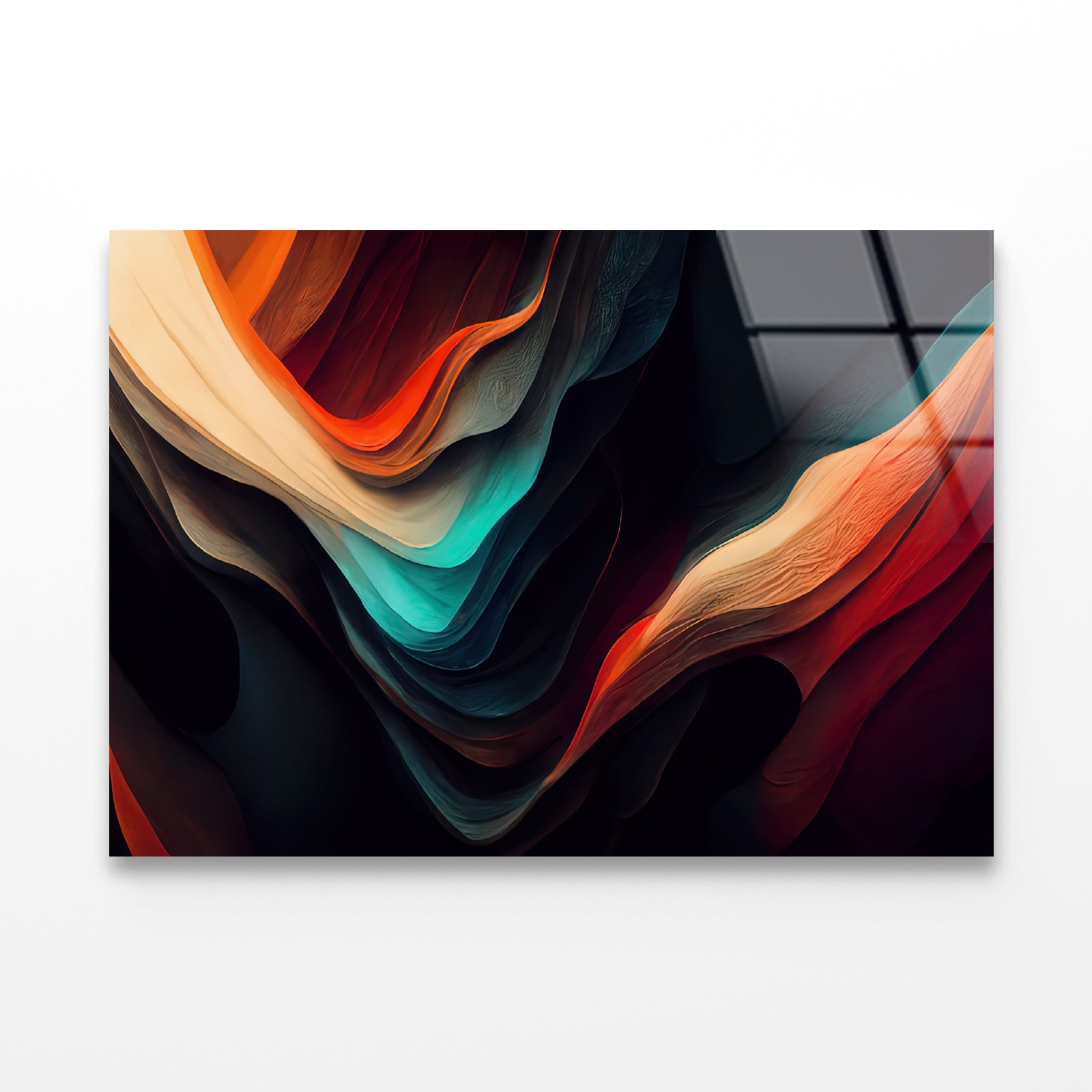 Abstract Colorful Wallpaper Acrylic Glass Print Tempered Glass Wall Art 100% Made in Australia Ready to Hang - Bella Home Decor