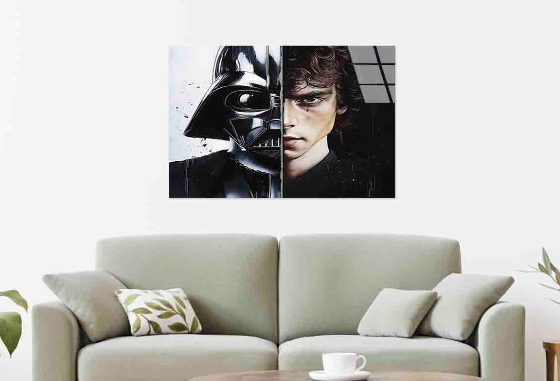 Dual Portrait Split Fac Tempered Glass Printing Wall Art Australian Made Quality