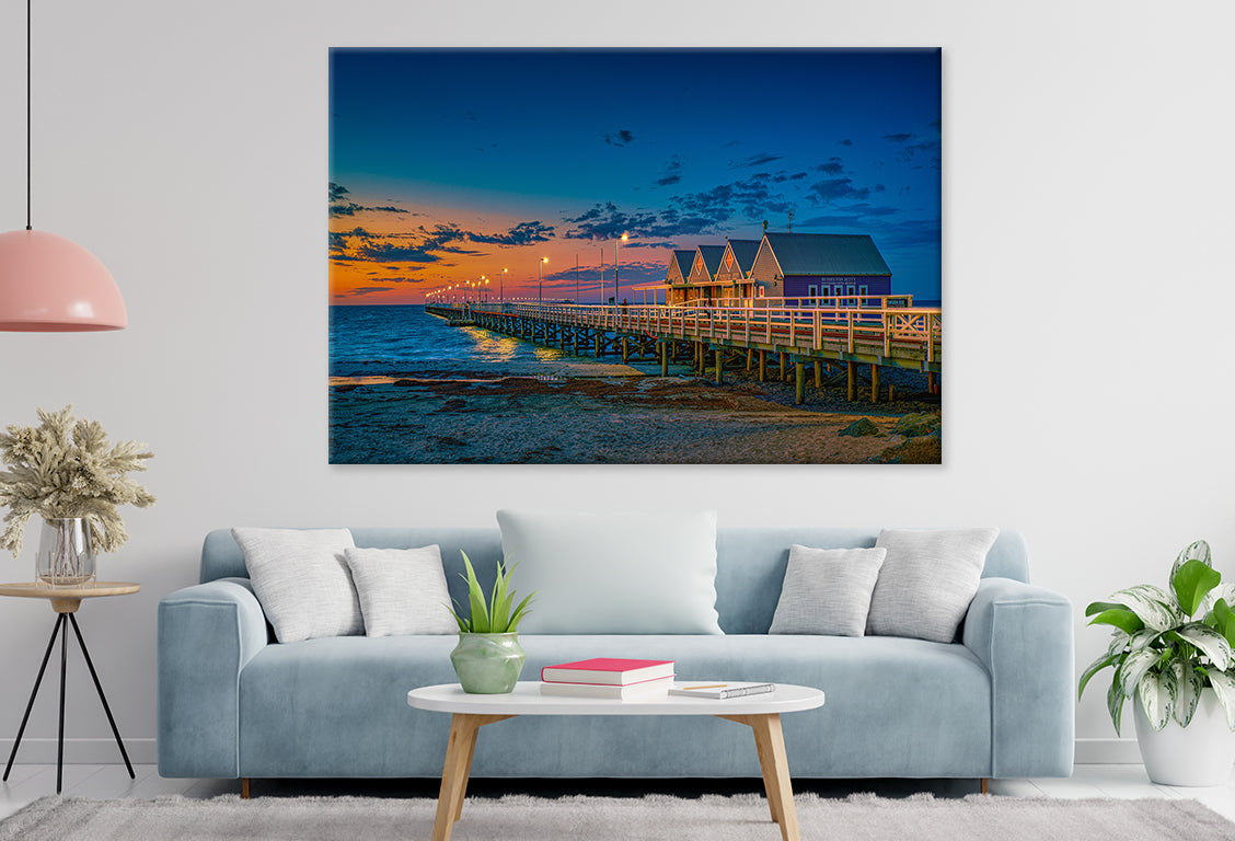 Busselton Jetty Western Australia Longest Timber Pier Wall Art Decor 100% Australian Made