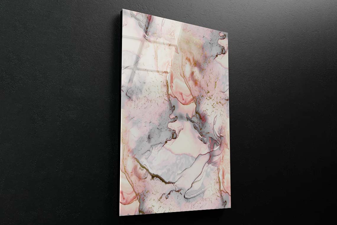 Marble Alcohol Ink Acrylic Glass Print Tempered Glass Wall Art 100% Made in Australia Ready to Hang