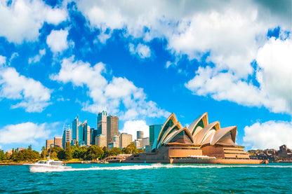Sydney Opera House and Circular Quay City Skyline Wall Art Decor 100% Australian Made