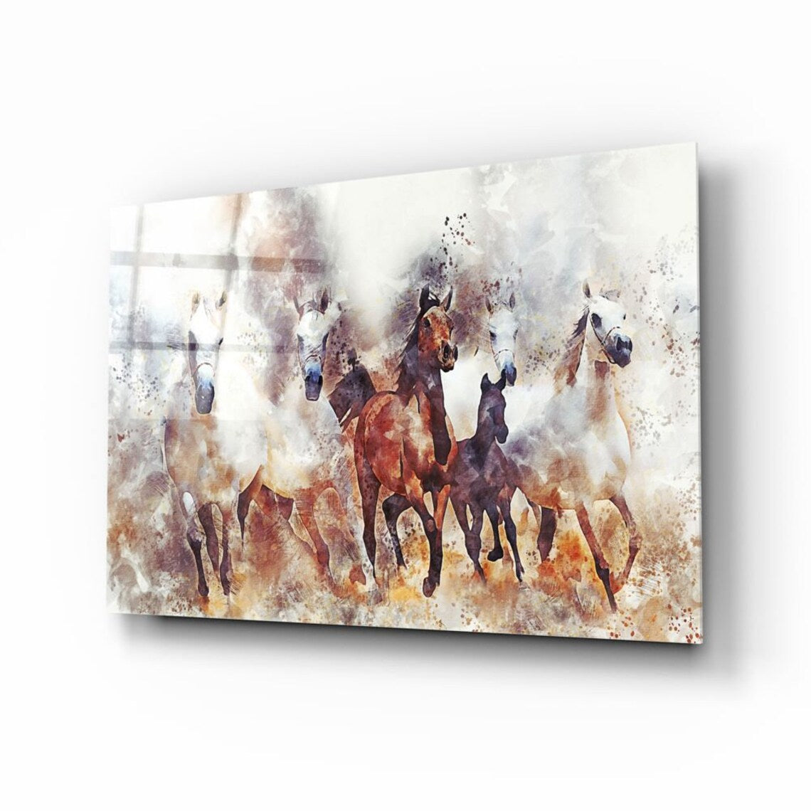 Abstract Horses Art UV Direct Aluminum Print Australian Made Quality