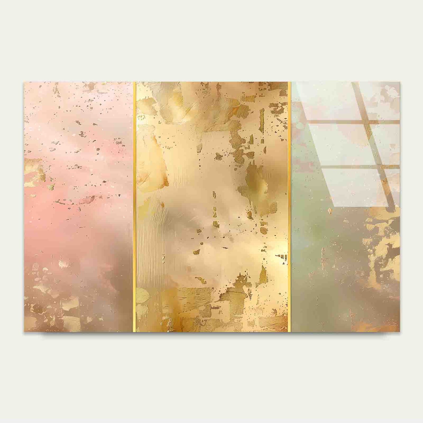 Opulent Pastel Triptych Tempered Glass Printing Wall Art Australian Made Quality - Bella Home Decor