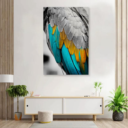 Close-Up Feather 3D Design Acrylic Glass Print Tempered Glass Wall Art 100% Made in Australia Ready to Hang